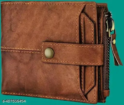 Genuine brown leather RFID wallet, 15 card slots, premium quality leather accessory