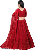 Deep creation girls net embroidered semi-stitched Lahenga Choli and Dupatta set | festival wedding wear | heavy net, satin inner