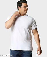 Large cotton oversize white men's shirt, solid design, available in sizes XXXL to 7XL for big and tall, made by AVM Enterprises