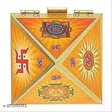 Wooden Vastu Fengshui Wishbox by Shivalaya Gems, 4-inch Indian artifact for promoting peacefulness, truth, and prosperity