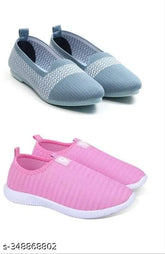 Indian-made SUPEX Mesh Loafers (Women's & Girls) - Comfortable, Durable, Skin-friendly Slippers with Embellished Pattern