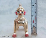 Brass Krishna Bal Radha Rani idol, Indian handcrafted God Idol, intricate Ashtdhatu version, size: 1.5 cm x 1.5 cm x 1.5 cm (approx. 130g)