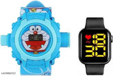 Digital Doraemon projector watch, Indian-made, Kids' gift with 24 images display, for boys and girls