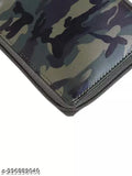 Genuine PU leather, double-fold RFID secure wallet for men & women, large capacity with 6 card slots, coin pocket, & note section. Brown & multi-colored design, ethically sourced genuine leather product from Craft Line, originating in India