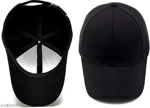 Ktm black green embroidery cotton solid baseball cap, stylish sports cap from India