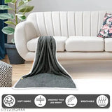 Grey fleece blend fluffy baby blanket for both baby bays and baby girls up to 12 months, ultra-lightweight and cozy, ideal for all seasons use