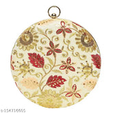 Handicartz floral-printed fabric clutch, metal frame case, fits all occasions, free size (17"x3") for women's parties