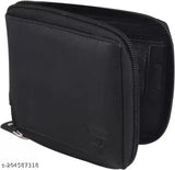 Black faux leather round chain wallet, 3 card slots, 2 currency compartments, secret pockets, coin pocket for men, women, girls