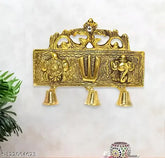 Metal Shankh Chakra Tilak with Hanuman ji symbol, 18cm x 3cm x 15cm Vastu decor, Indian God Balaji representation