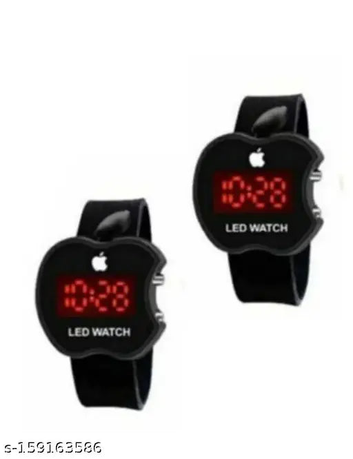 Black APL Shape Digital Watch, silicone strap, sports watch, classic design, kids watch, Indian-made