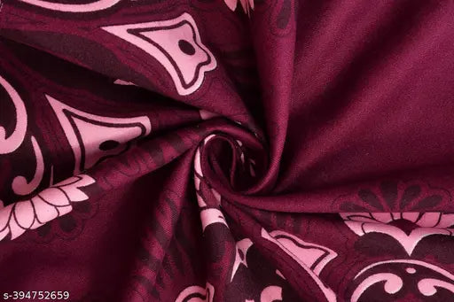 Floral multi microfiber cotton bedsheet set, superfine quality with pillow cover (4.8ft X 7.3ft), ideal for summer use on single bed