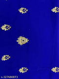 Heavy CC Georgette Embroidered Party Saree with All Over Stone Work, floral embroidery on Indian Silk sari and matching blouse piece
