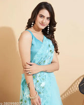 Embroidered net saree in Bangalori silk, Vaamika14 single piece from India