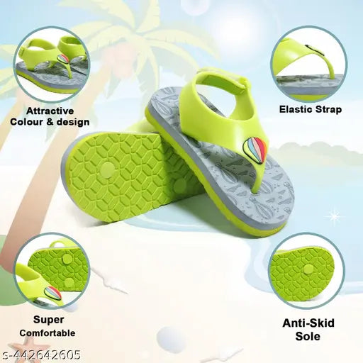 Trendy Eva sole slipper for infants and small children, comfortable and embellished net design for boys and girls footwear