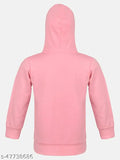 Pink cotton blend hooded sweatshirt with Lazy Shark print for girls aged 2-8 years