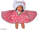 Fleece bathrobe, heavy winter cartoon print, ideal for chilly evenings