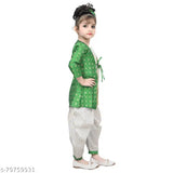 Light green embroidered cotton kurta salwar from RK Collection for girls, suitable for parties and festivals. Anarkali style palazzos with three-quarter sleeves