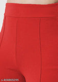Solid cotton blend wideleg high-rise bootcut trouser combo, elevate your fashion with retro-inspired flares