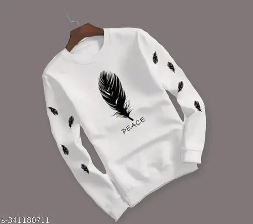UnicoolS Men's Long Sleeve Trendy Cotton Blend T-shirt, printed net design, perfect for everyday casual wear
