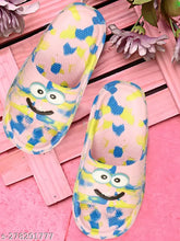 Pink textured net EVA slippers for kids, sizes 2-10 years, made in India