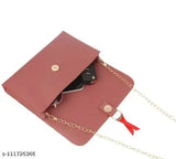 Pink PU TET latest cross body sling for college girls, solid pattern handbag (free size)