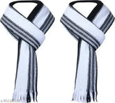 Warm acrylic winter scarf set (2pc) - versatile and stretchy for men & women, perfect for chilly days