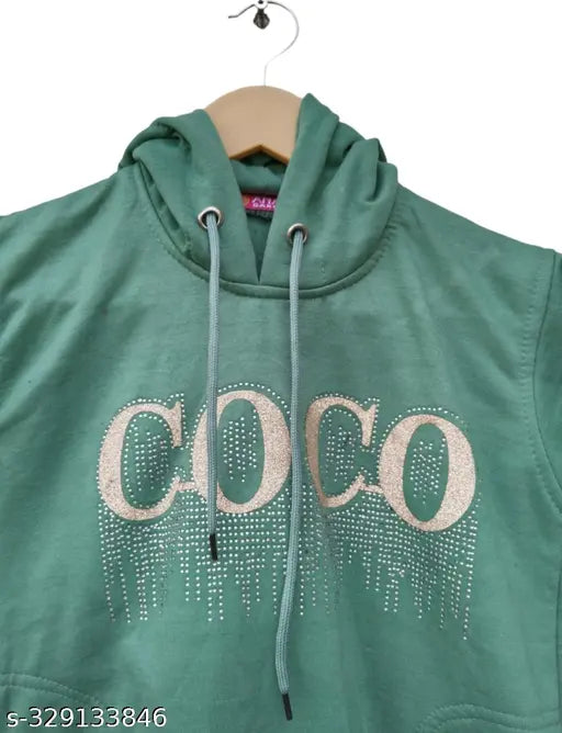 Cotton printed Hoddy for kids, warm polycotton sweatshirt, soft and breathable, perfect loungewear or winter wear, sizes 3-4 years and 6-7 years, Made in India