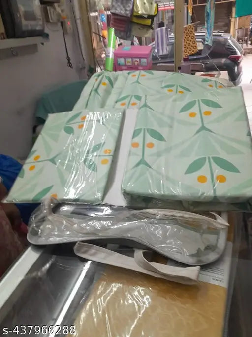 Cotton-blend 4 PC comforter set with double bed sheet, pillow covers & double bed comforter - soft feel, easy to wash, fasten colors - India