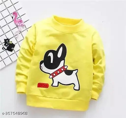 DIACHA cotton boys winter sweatshirt with printed dog design, best fit for kids aged 3-7