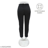 Solid lycra jeggings formal pant - premium stretchable, skin-friendly, and comfortable