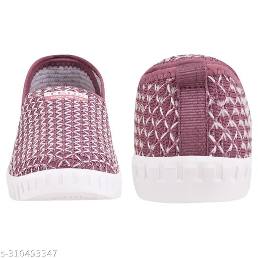 Mauve nubuck slip-on sneakers by LISA 10, stylish cozy design for women in various sizes (IND-5 to IND-8)