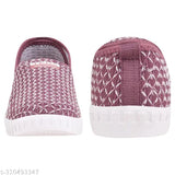 Mauve nubuck slip-on sneakers by LISA 10, stylish cozy design for women in various sizes (IND-5 to IND-8)