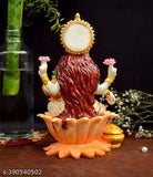 Marble Lakshmi Ji sculpture, 7 inch handcrafted spiritual idol for pooja room or decorative showpiece