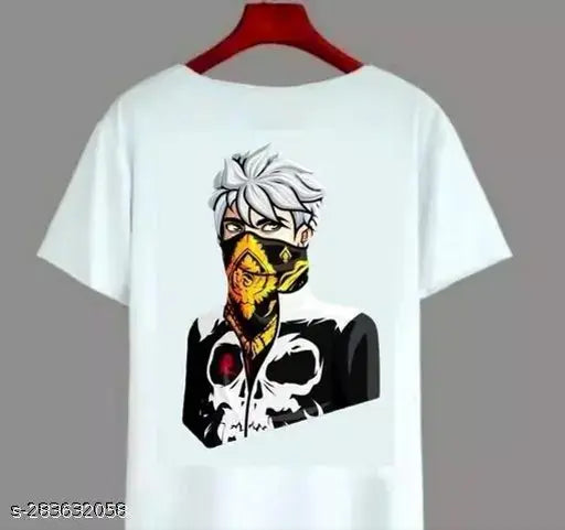 Cool Free Fire printed polyester T-shirt, short sleeves with vibrant game graphics, size S, India origin
