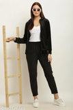 Black velvet truck suit, women's long-sleeved bottom wear from M.A FASHION
