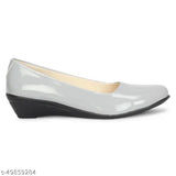 Patent leather slip-on Versatile Women's Bellies Ballerinas, solid Dhairya Collection from India (IND-4 to IND-8 available)