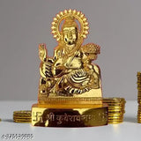 Gold-plated Daridra Bhanjana Lord Kuber Murti statue (11cm height)