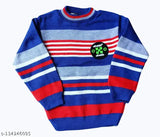 Agile trendy boys sweater set, woolen striped knitted wool for toddlers (6-5 years), warm and comfortable fashionable kidswear from India