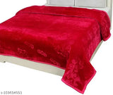 Red microfiber mink blanket - soft, warm, double bed size for heavy winter