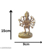 Brass Kali Mata statue, decorative Navratri idol, Indian goddess Maha Kali figurine, 14cm high