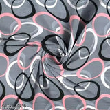 Platinum printed glace cotton double king size elasticated bedsheet with 2 pillow covers, blue geometric pattern, microfiber fabric, 78 x 72 inches (198 x 182 cms)