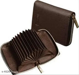 Textured faux leather wallate, five-compartment bag with net pattern, free size (11cm L x 8cm W), made in India