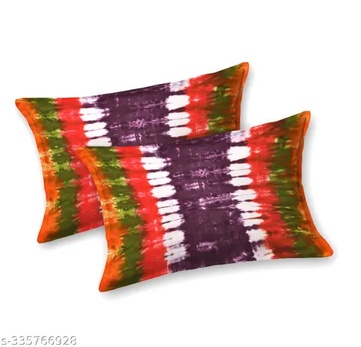 King Size Pure Cotton Tie Dye Bedsheet, vibrant batik print, superior quality, adult-friendly summer bedding