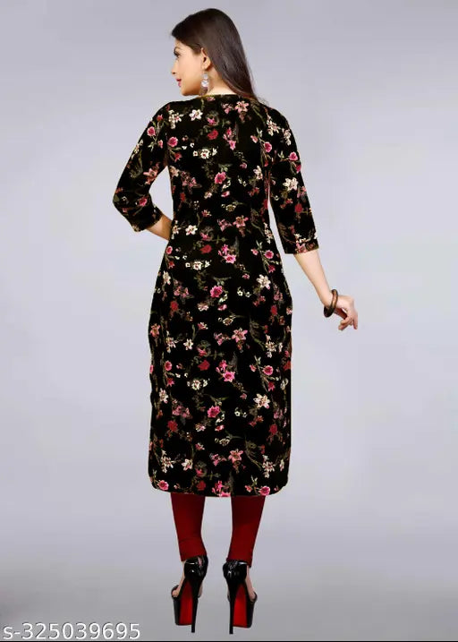 American Crepe printed combo three-quarter sleeve best selling kurta for daily, casual, and festive wear. Packet contains 1 readymade kurta, bust sizes S-XXL (36-44 in). Made in India