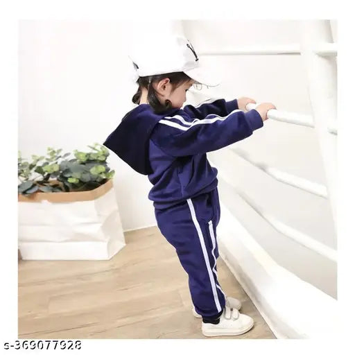 Blue velvet princess baby set with long sleeves, solid pattern design for 1-2 years