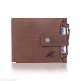 High-quality leather men's slim zipper wallet, 100% genuine leather, lightweight, ideal for travel or front pocket use