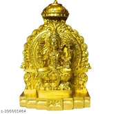 Poly resin Hindu god idol, Lord Mahalakshmi statue, 10cm x 14cm x 4cm Indian Lakshmi figurine on altar