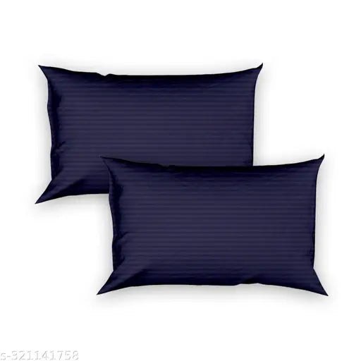 Midnight blue, superfine 300TC Glace cotton fitted queen double bedsheet set with 2 pillow covers, ideal for home or hotel use