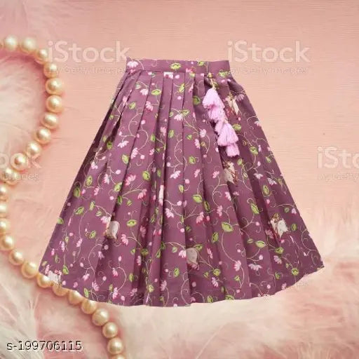 New kids cotton lehenga choli set, floral printed lehenga and fancy blouse for young girls (1-10 years), India