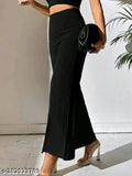 Cotton blend Trasuser bottom black, solid style men's pants from India